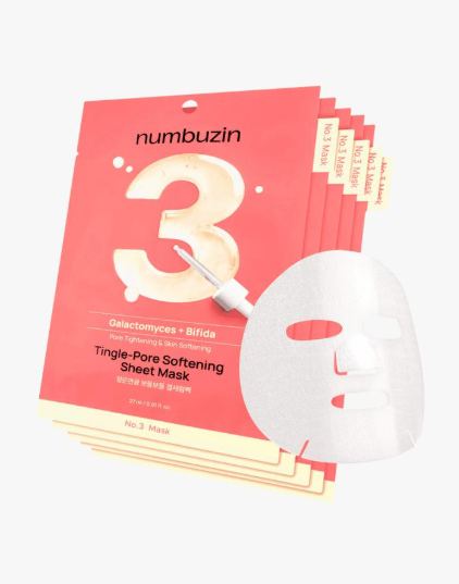 Numbuzin No.3 Tingle Pore Softening Mask • Skincare Coreano Chile | ISEORA